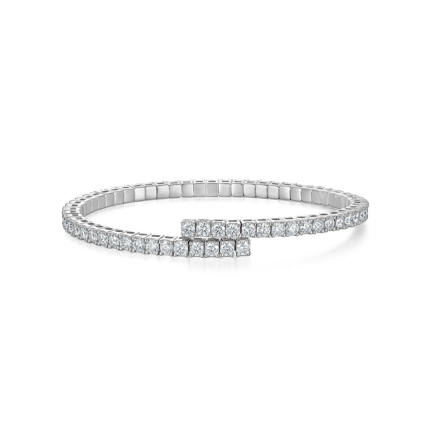 Diamond bracelet on a white background