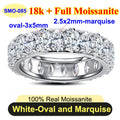 Silver ring with gemstones and text detailing stone type and size on a white background